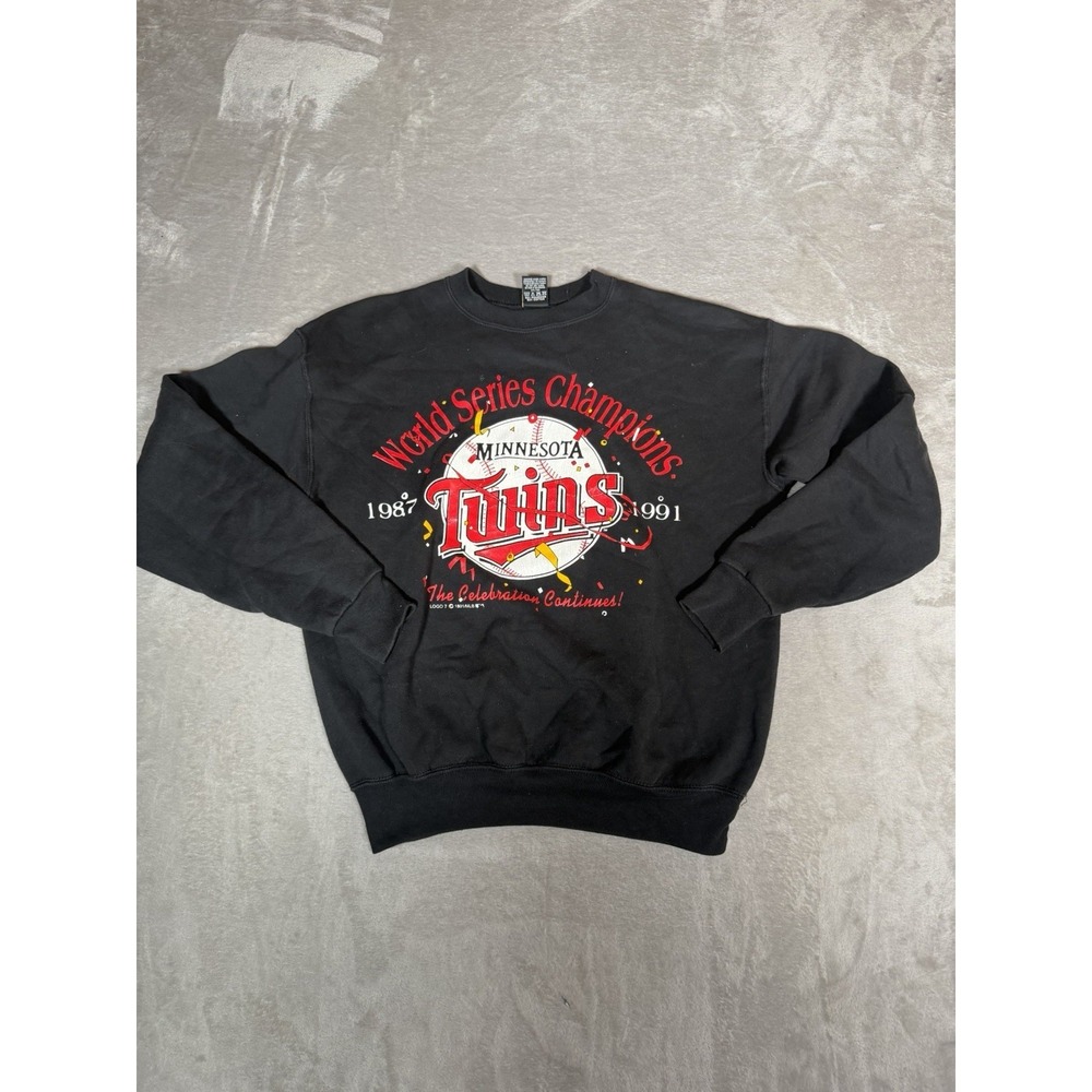 H.L. Miller Gold Minnesota Twins MLB World Series Champs 1987/1991 Sweatshirt L